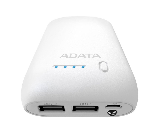 ADATA Power Bank P10050 10050 mAh 2.4A (biały) - 426255 - zdjęcie 2